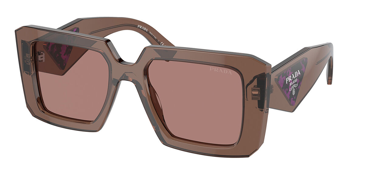 Prada PR 23YSF Asian Fit 17O60B, Brown frame, Light Brown lenses