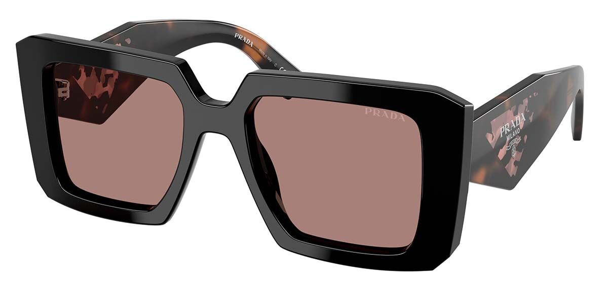 Prada PR 23YS 27B60B, Black frame, Brown lenses