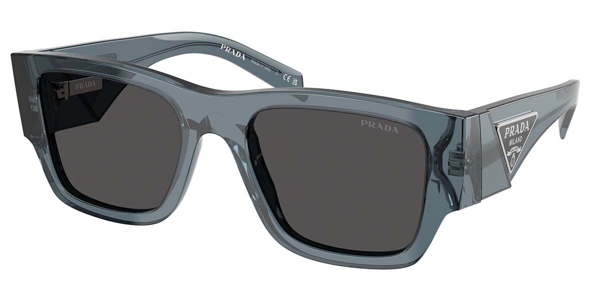 Prada PR 10ZS 17T08Z, Blue frame, Dark Grey lenses