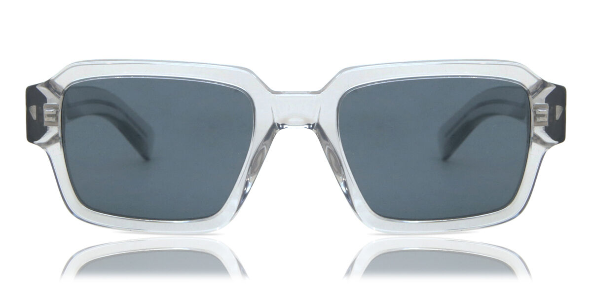 Prada PR 02ZS U430A9, Grey frame, Blue lenses