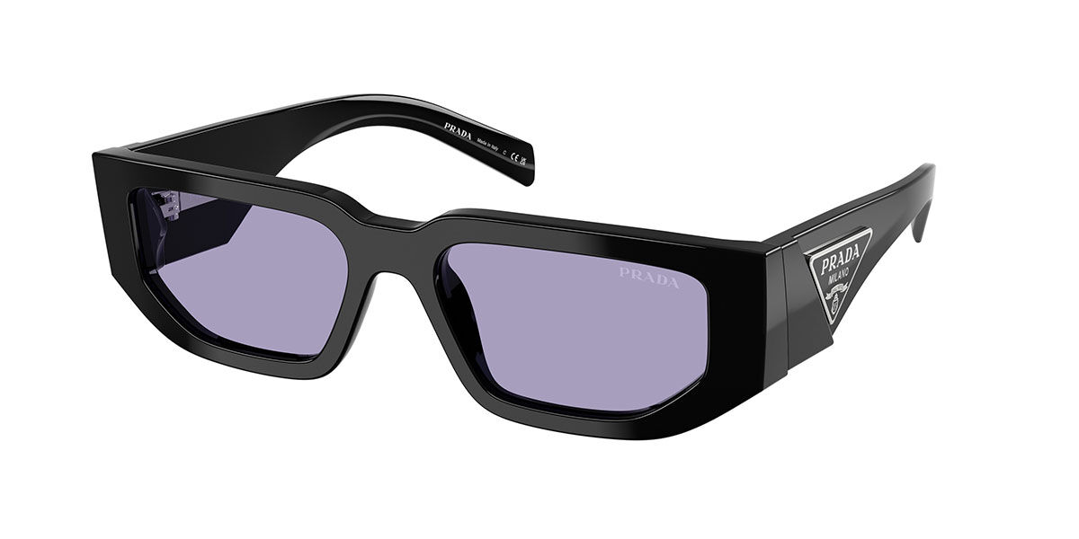 Prada PR 09ZS 16K01O, Black frame, Violet lenses
