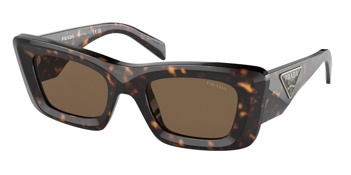 Prada PR 13ZSF Asian Fit 2AU06B, Tortoiseshell frame, Brown lenses