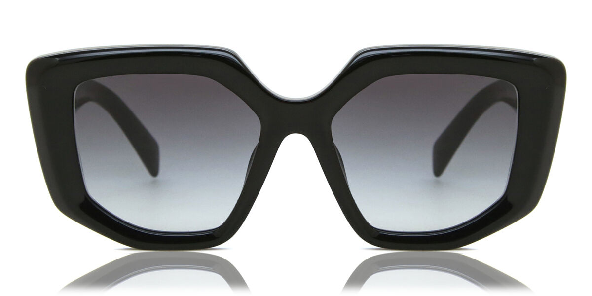 Prada PR 14ZSF Asian Fit 1AB09S, Black frame, Gradient Grey lenses