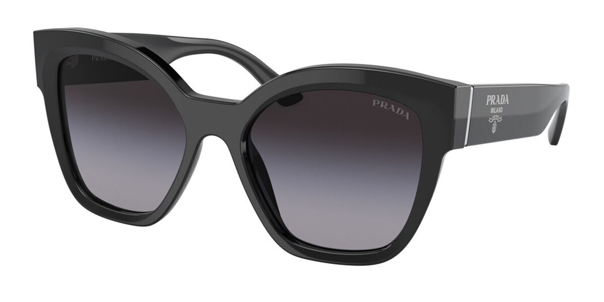 Prada PR 17ZSF Asian Fit 1AB09S, Black frame, Gradient Grey lenses