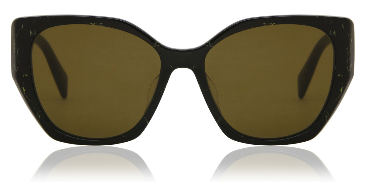 Prada PR 19ZSF Asian Fit 19D01T, Black frame, Brown lenses