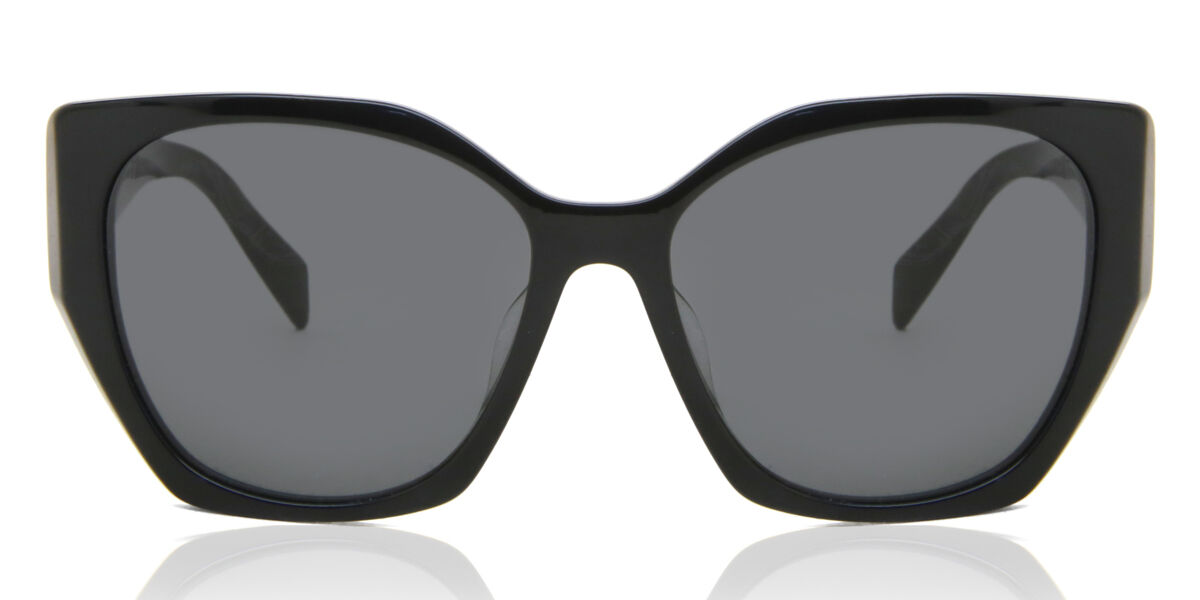Prada PR 19ZSF Asian Fit 1AB5S0, Black frame, Dark Grey lenses