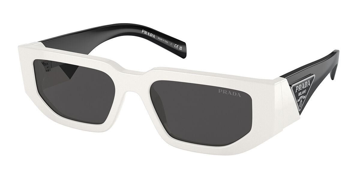 Prada PR 09ZSF Asian Fit 1425S0, White frame, Grey lenses