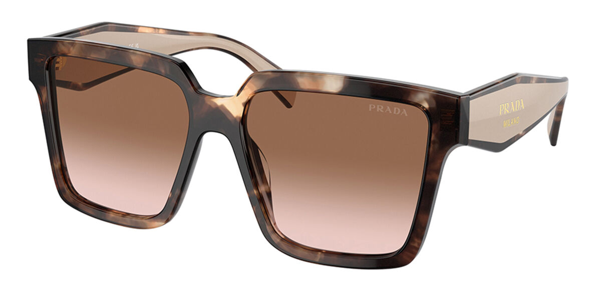 Prada PR 24ZSF Asian Fit 07R0A6, Tortoiseshell frame, Brown lenses