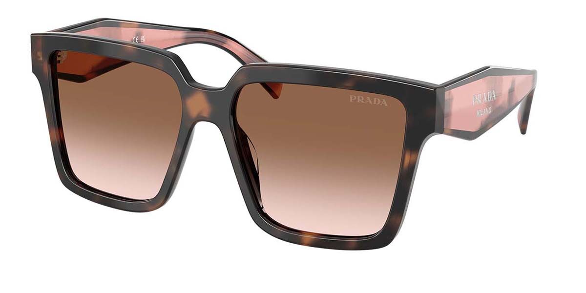 Prada PR 24ZSF Asian Fit 23A0A6, Tortoiseshell frame, Gradient Brown lenses