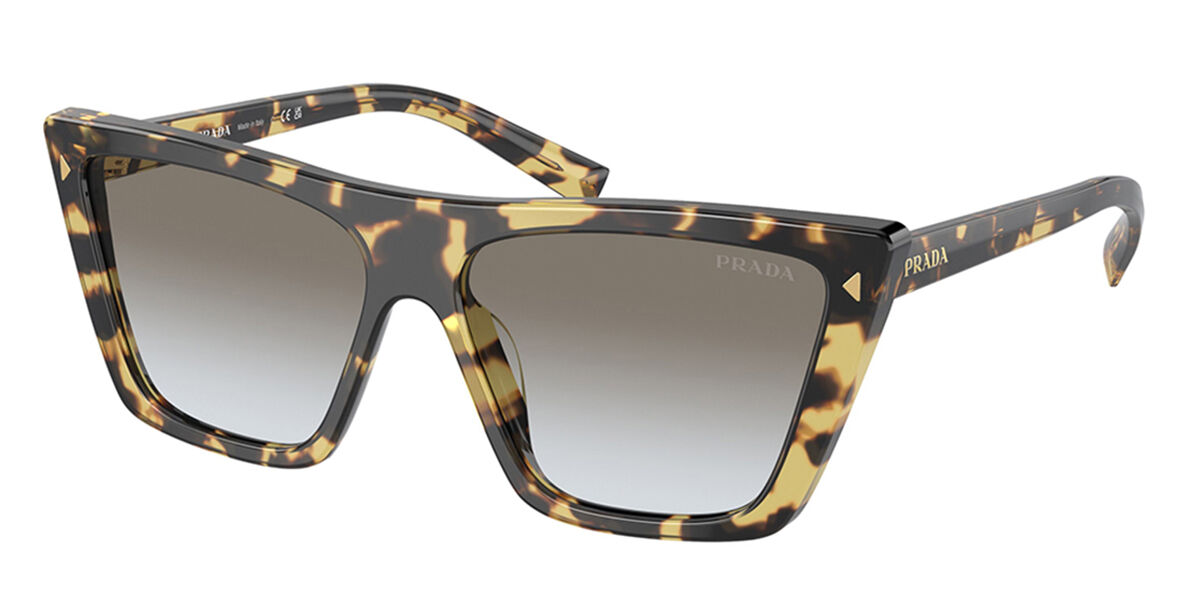 Prada PR 21ZSF Asian Fit 7S00A7, Tortoiseshell frame, Grey lenses