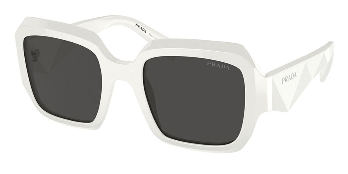 Prada PR 28ZSF Asian Fit 17K08Z, White frame, Grey lenses