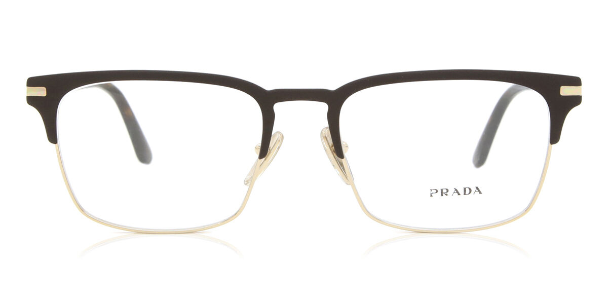 Prada PR 58ZV Asian Fit 01U1O1, Gold frame