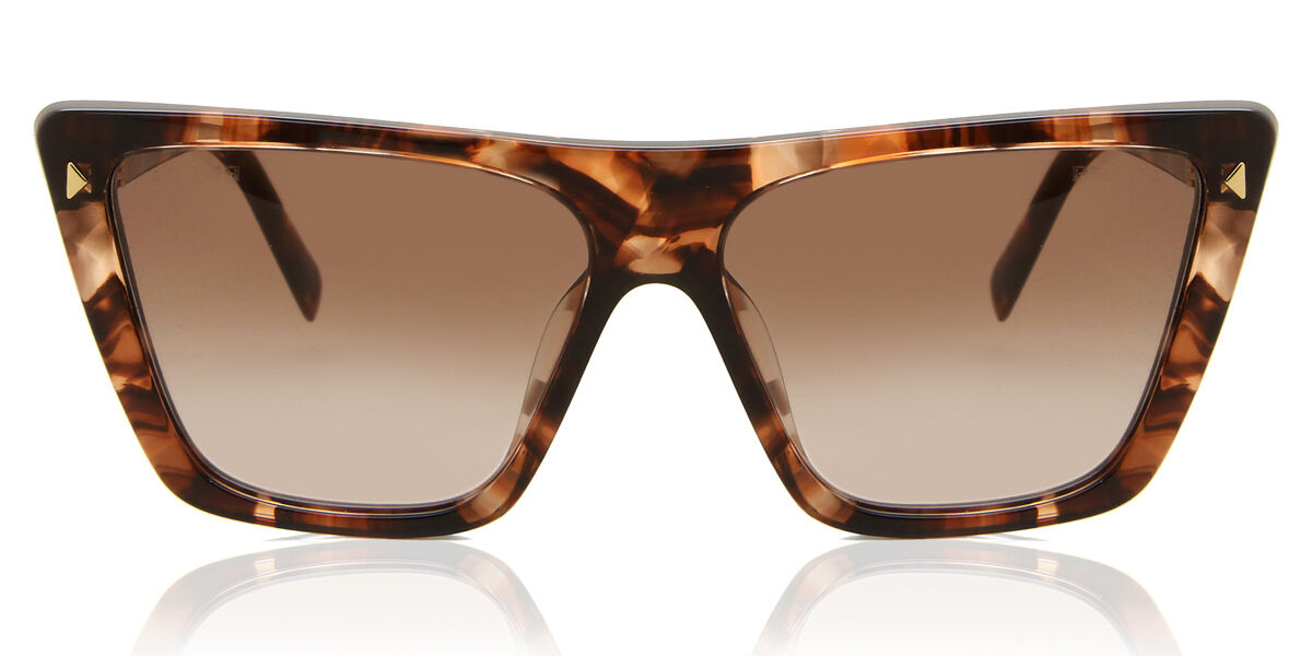 Prada PR 21ZS 07R0A6, Tortoiseshell frame, Brown lenses