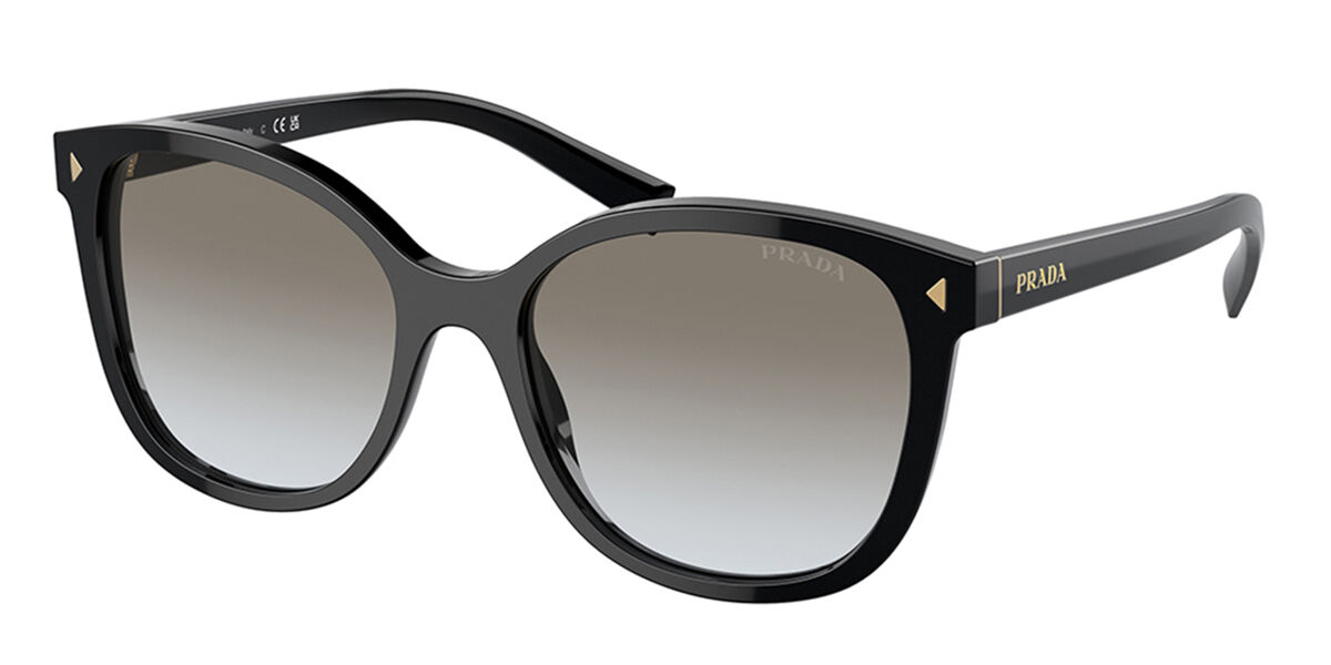Prada PR 22ZSF Asian Fit 1AB0A7, Black frame, Gradient Grey lenses