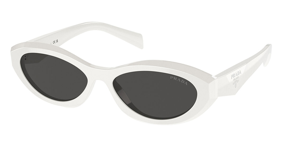 Prada PR 26ZSF Asian Fit 17K08Z, White frame, Dark Grey lenses