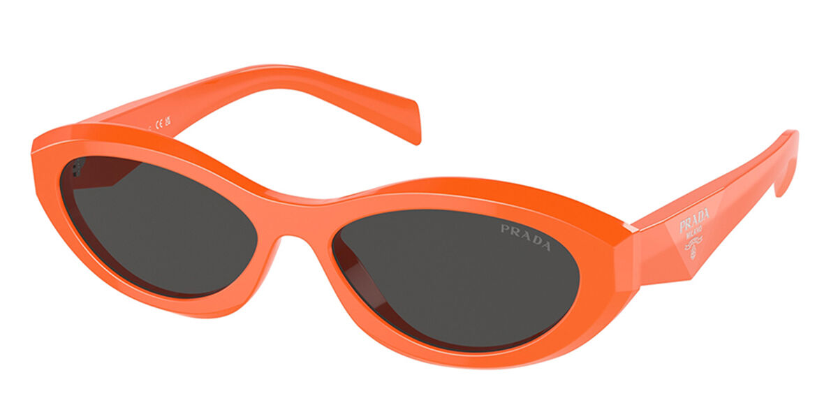 Prada PR 26ZSF Asian Fit 12L08Z, Orange frame, Grey lenses