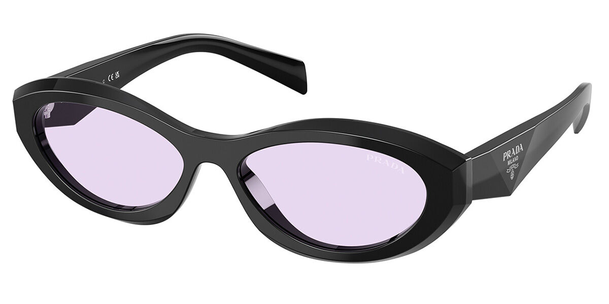 Prada PR 26ZSF Asian Fit 16K40J, Black frame, Violet lenses