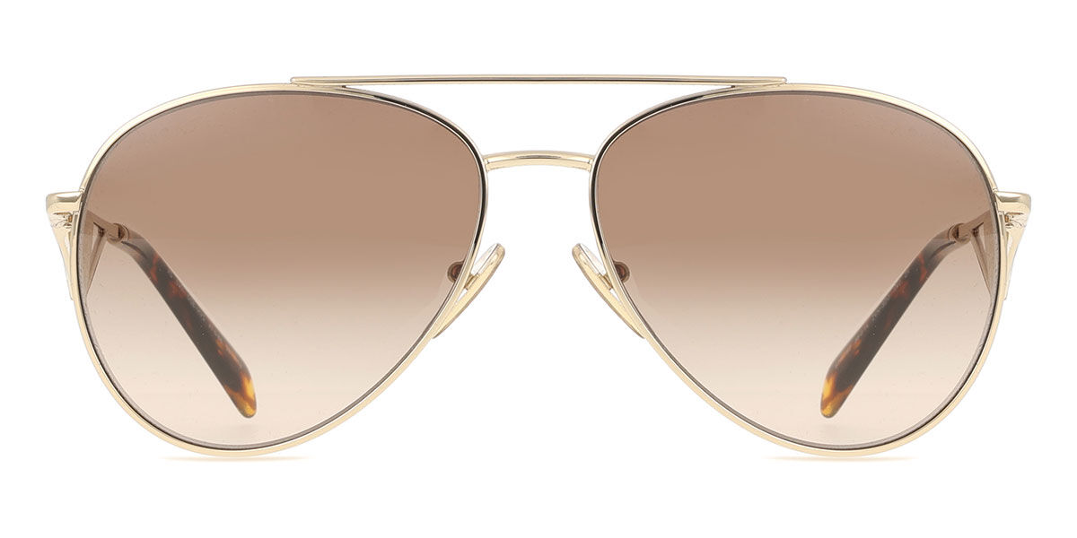Prada PR 73ZS Asian Fit ZVN3D0, Gold frame, Gradient Brown lenses