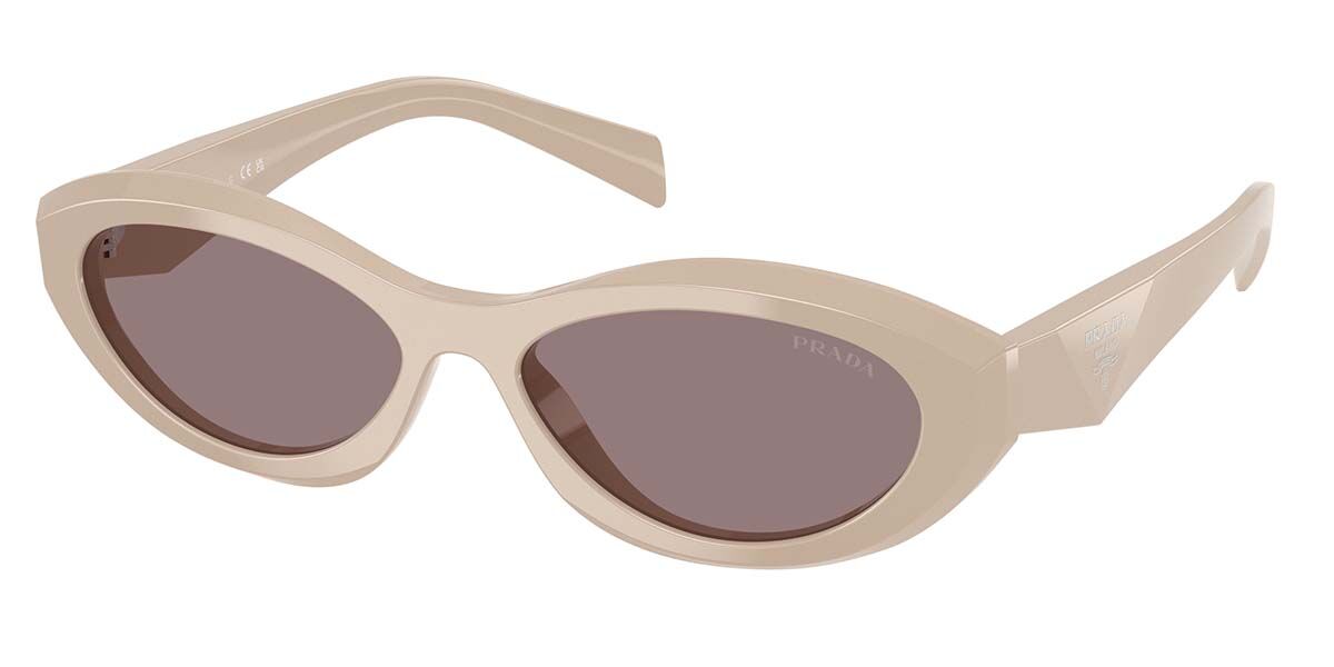 Prada PR 26ZS 25B6X1, Pink frame, Dark Violet lenses