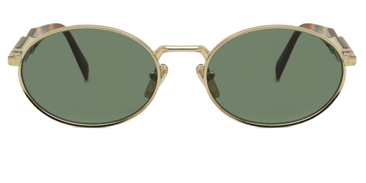 Prada PR 65ZS ZVN70L, Gold frame, Dark Green lenses