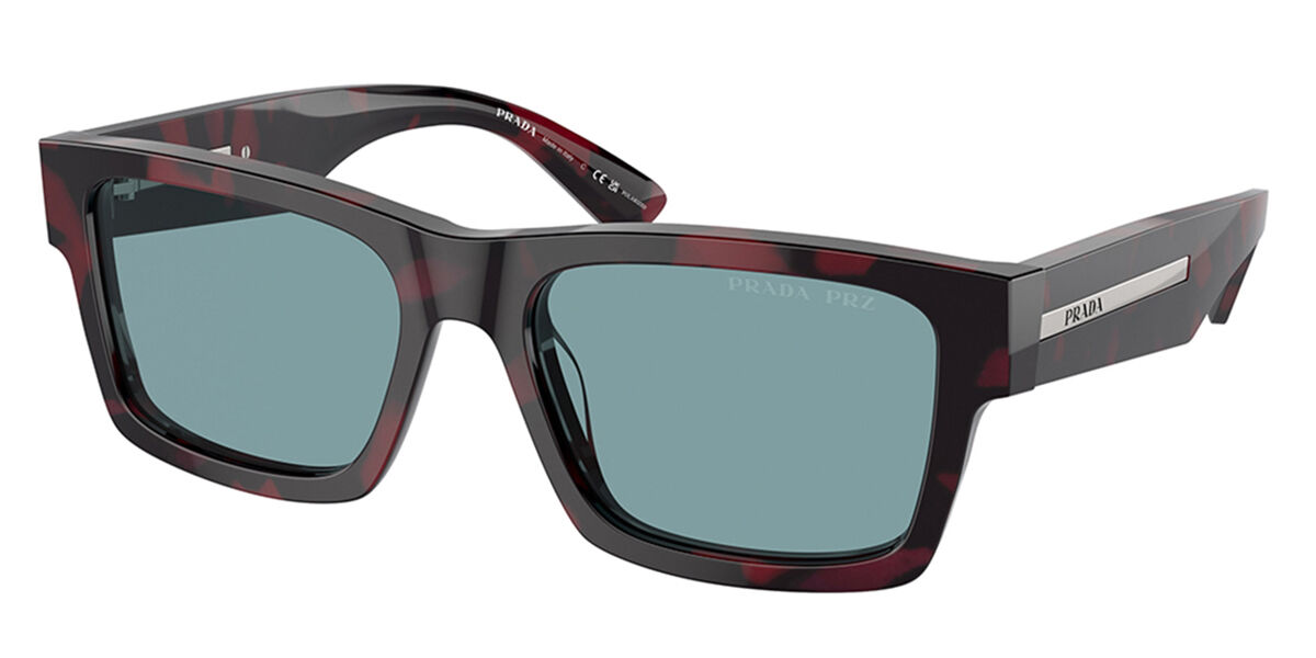 Prada PR 25ZS Polarized 18I04D, Tortoiseshell frame, Green lenses