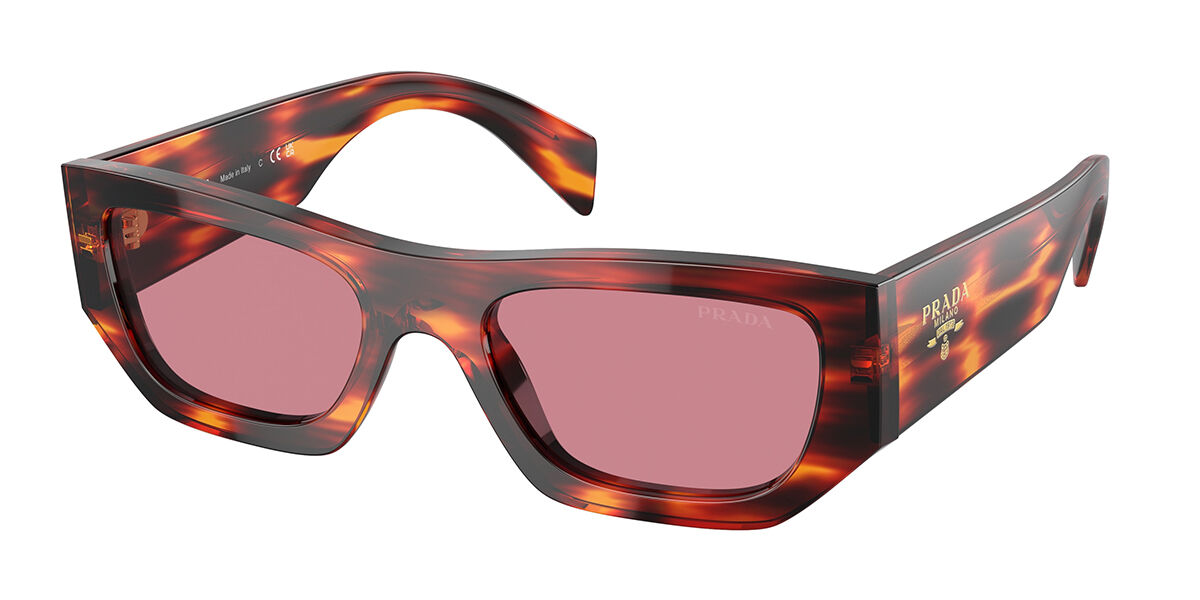 Prada PR A01S 13O80B, Tortoiseshell frame, Dark Purple lenses