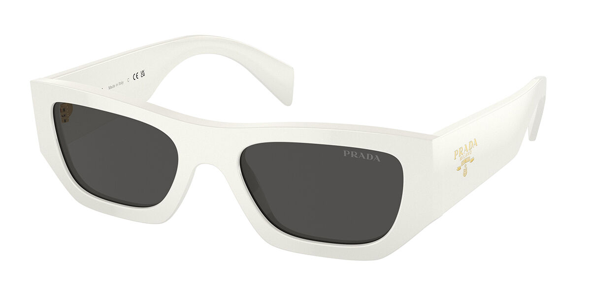Prada PR A01S 17K08Z, White frame, Dark Grey lenses