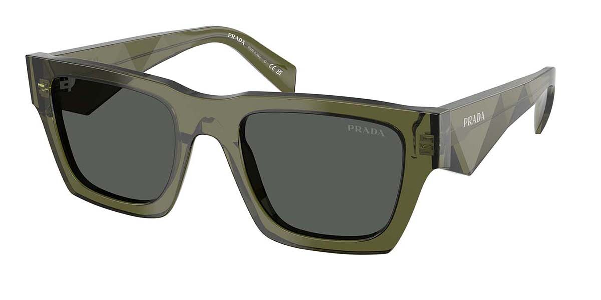 Prada PR A06S 25A40L, Green frame, Dark Grey lenses