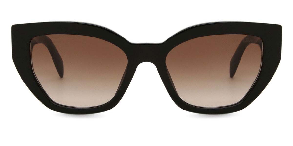 Prada PR A09S 1AB0A6, Black frame, Gradient Brown lenses