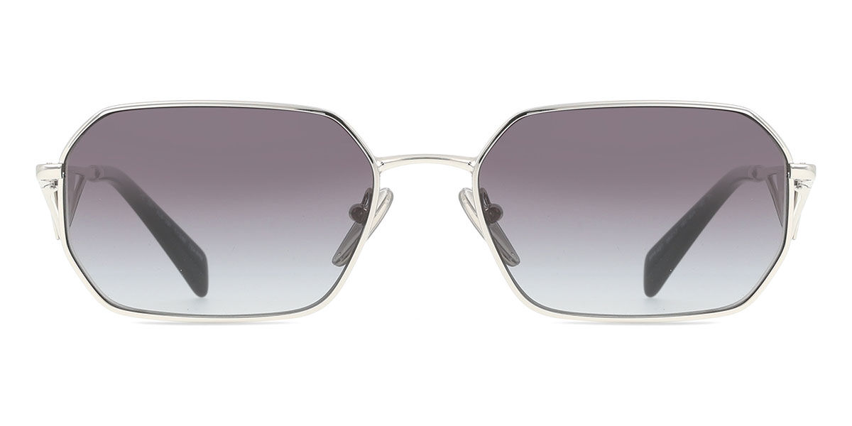 Prada PR A51S 1BC90A, Silver frame, Gradient Grey lenses