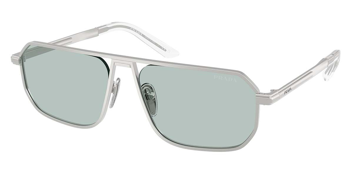 Prada PR A53S 27540N, Silver frame, Sky Blue lenses