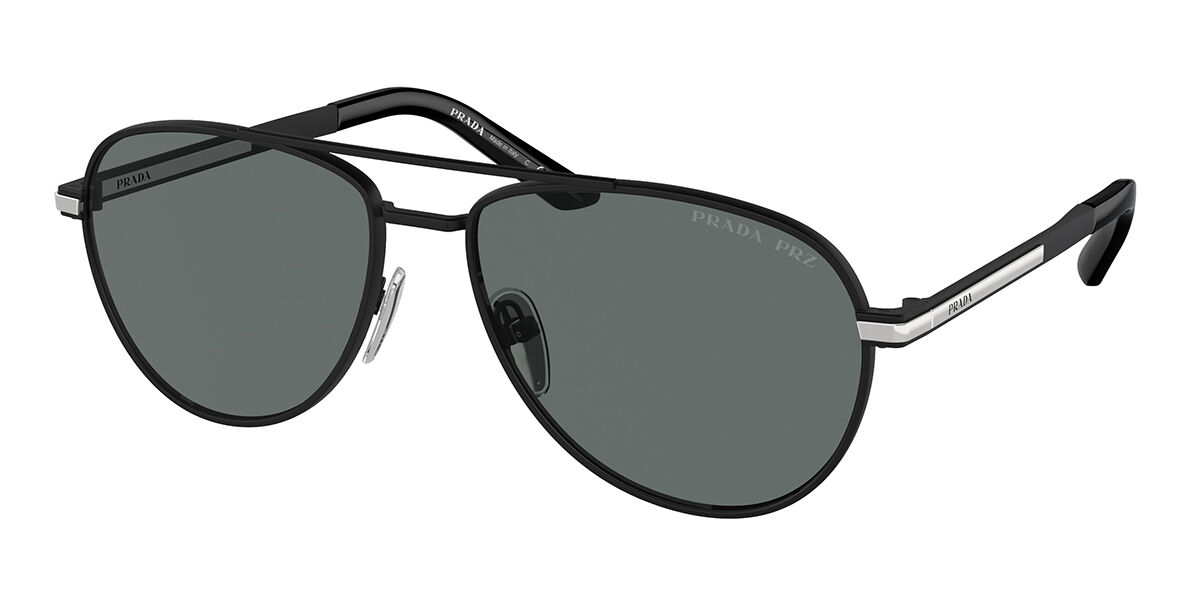 Prada PR A54S Polarized 1BO5Z1, Black frame, Dark Grey Polarized lenses