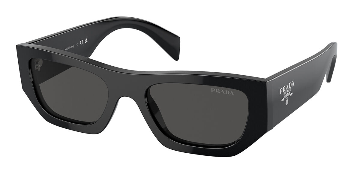 Prada PR A01SF Asian Fit 16K08Z, Black frame, Dark Grey lenses