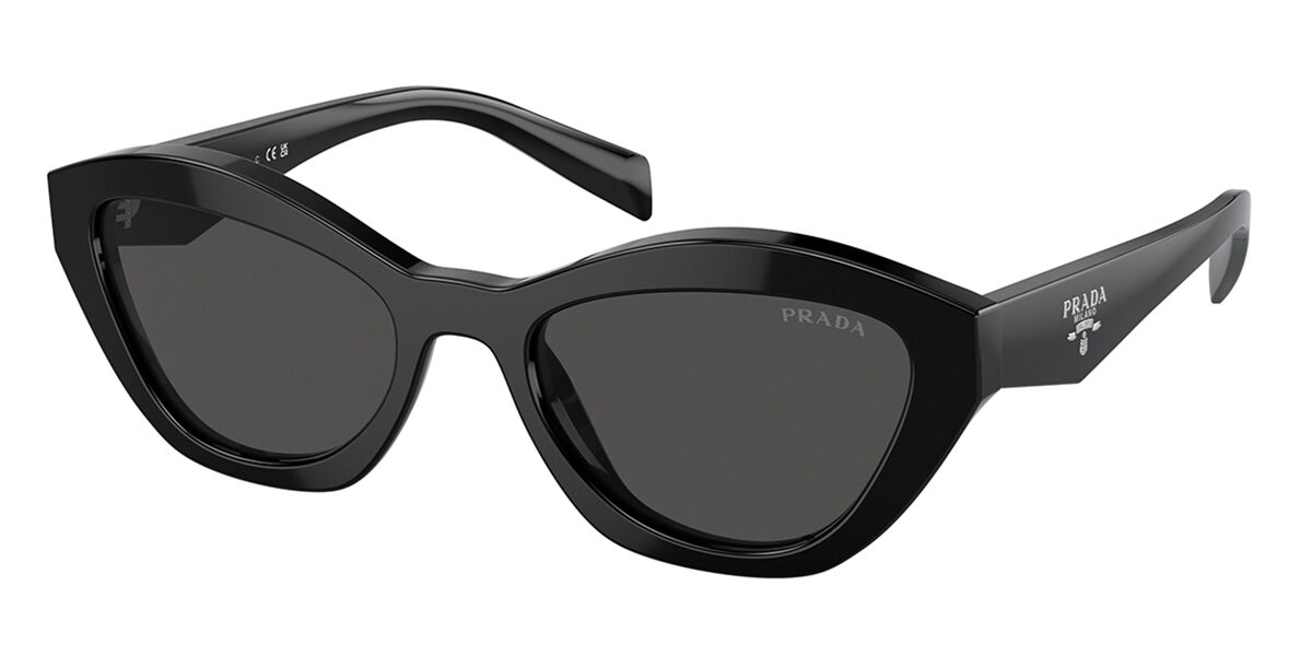 Prada PR A02SF Asian Fit 16K08Z, Black frame, Dark Grey lenses