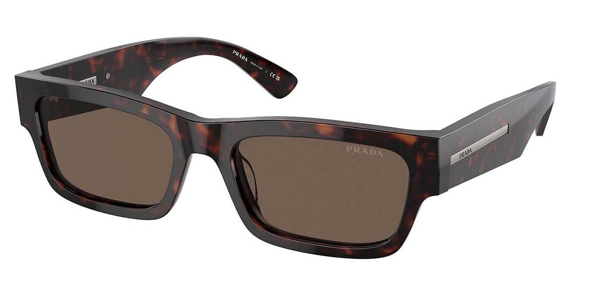 Prada PR A03SF Asian Fit 17N08T, Tortoiseshell frame, Brown lenses