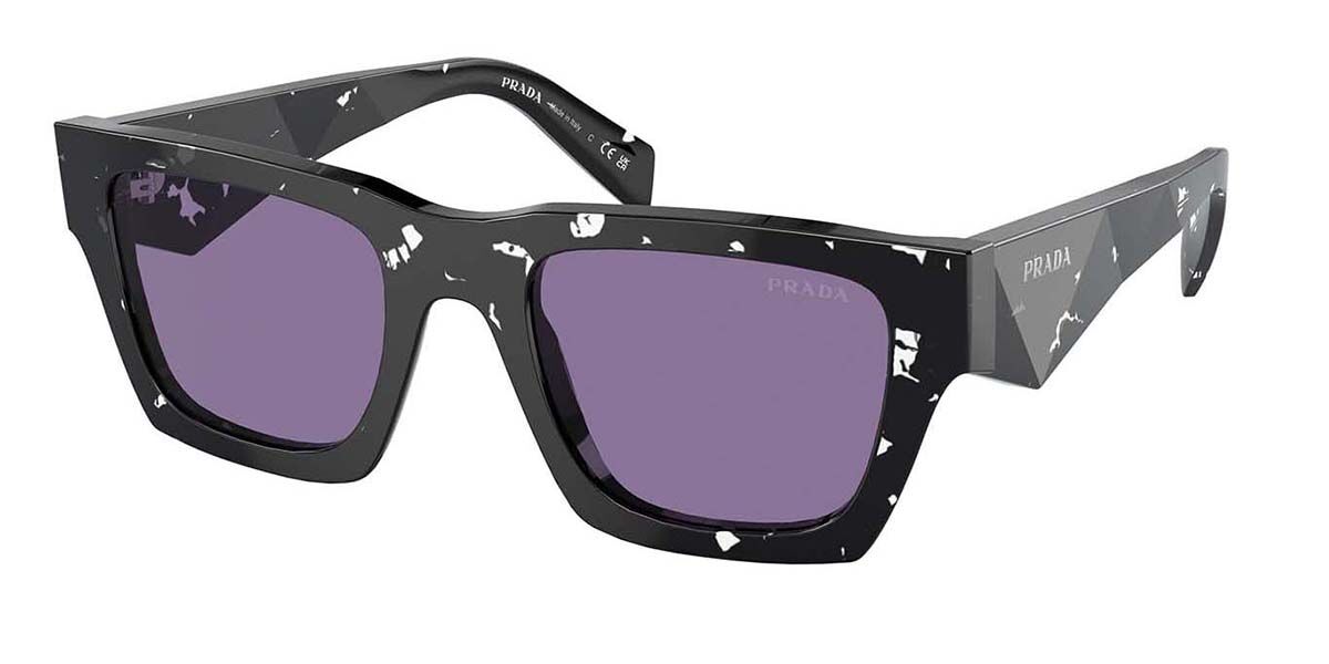 Prada PR A06SF Asian Fit 15O50B, Tortoiseshell frame, Violet Mirror Internal Silver lenses