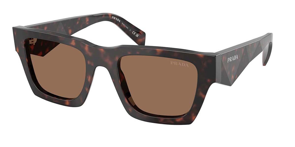 Prada PR A06SF Asian Fit 17N06B, Tortoiseshell frame, Dark Brown lenses