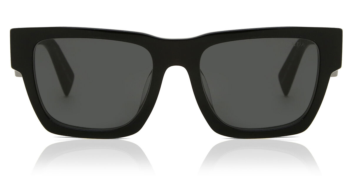 Prada PR A06SF Asian Fit 16K08Z, Black frame, Dark Grey lenses