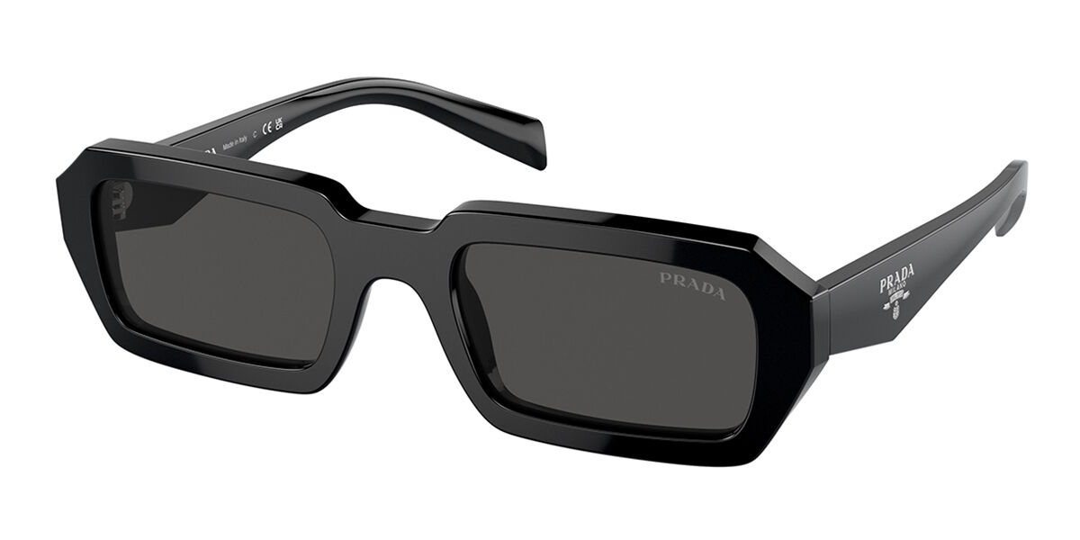 Prada PR A12SF Asian Fit 16K08Z, Black frame, Dark Grey lenses