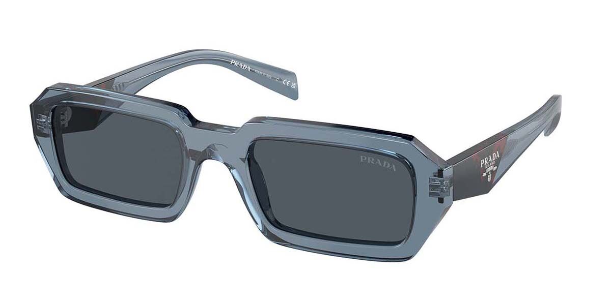 Prada PR A12SF Asian Fit 19O70B, Blue frame, Dark Grey lenses
