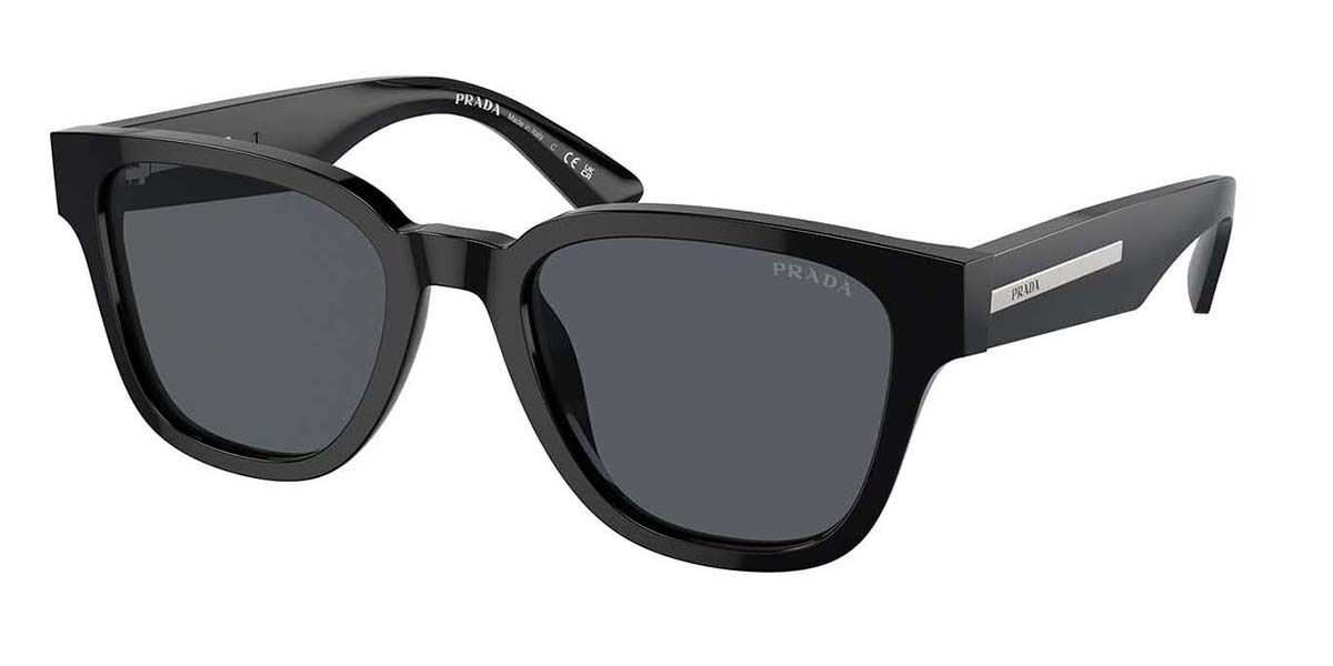 Prada PR A04SF Asian Fit 16K07T, Black frame, Vintage Blue lenses