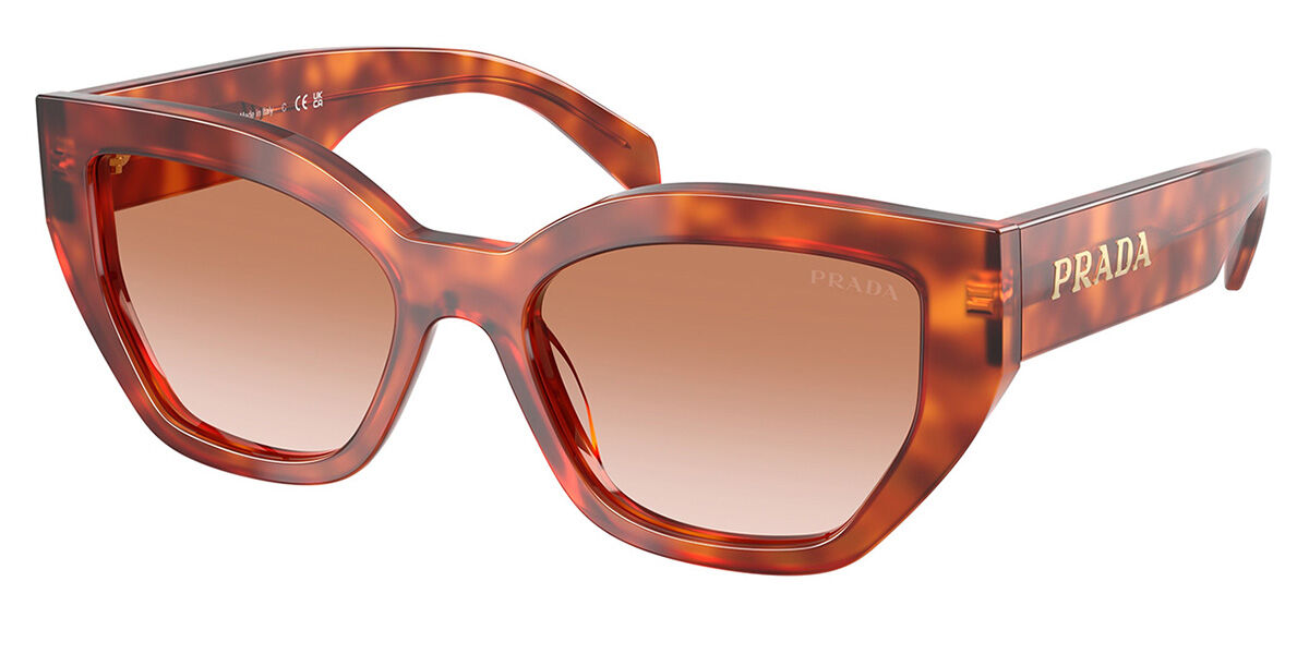 Prada PR A09SF Asian Fit 11P70E, Tortoiseshell frame, Gradient Brown lenses