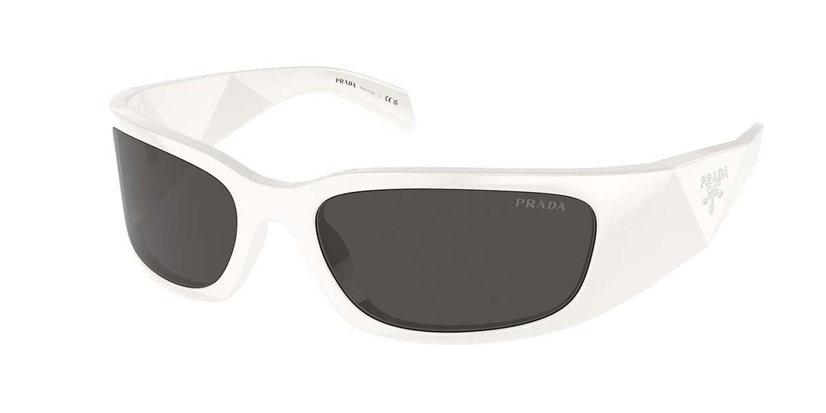 Prada PR A14S 1425S0, White frame, Dark Grey lenses