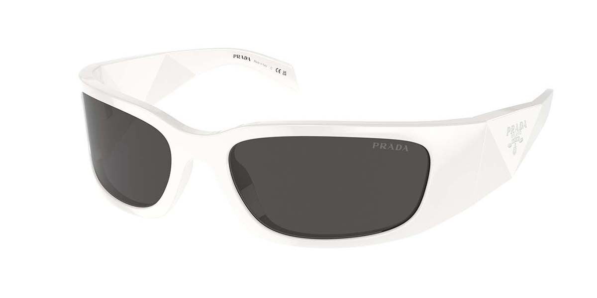 Prada PR A19S 1425S0, White frame, Dark Grey lenses