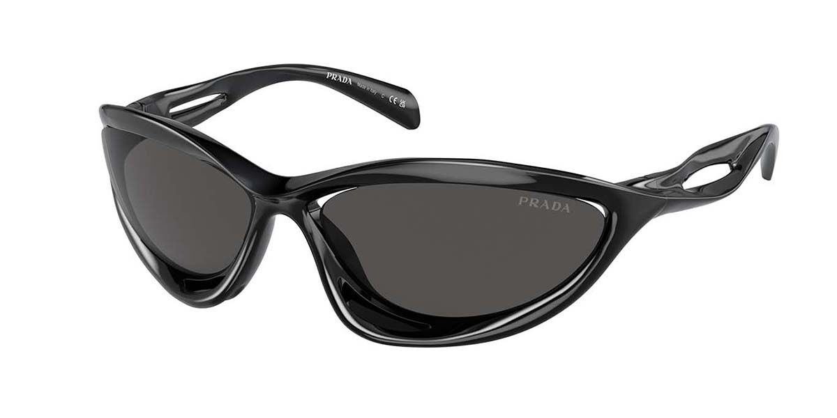 Prada PR A23S 1AB5S0, Black frame, Dark Grey lenses