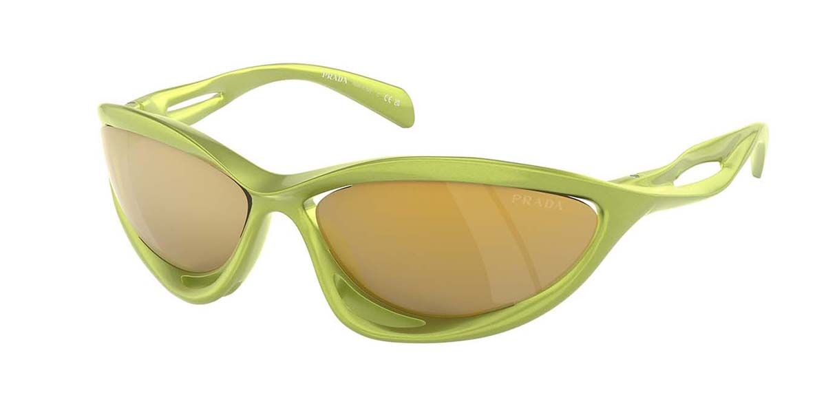 Prada PR A26S 17V20H, Green frame, Brown Mirror lenses