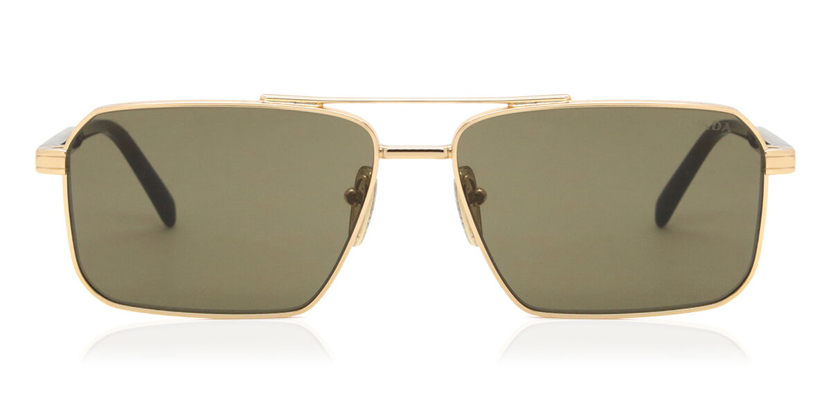 Prada PR A57S 5AK90F, Gold frame, Light Brown lenses