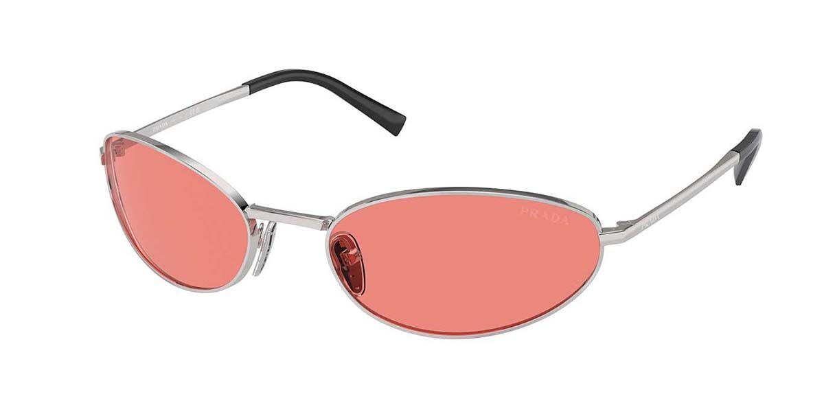 Prada PR A59S 1BC20B, Silver frame, Rose lenses