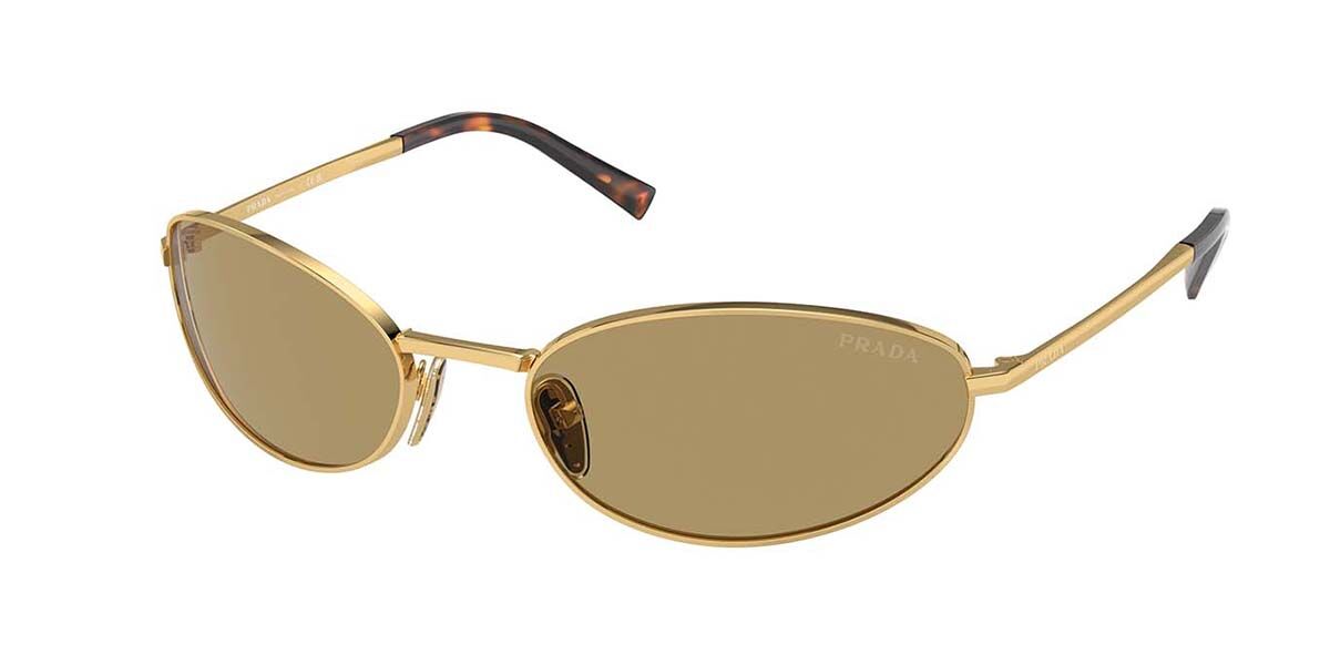 Prada PR A59S 5AK70G, Gold frame, Olive Green lenses