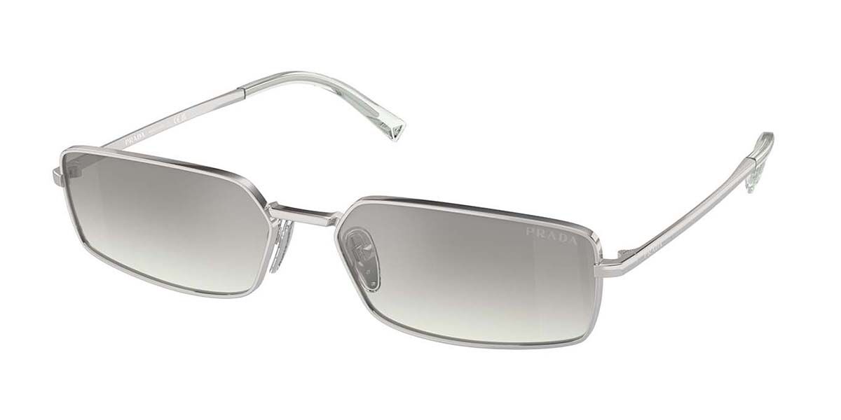 Prada PR A60S 1BC80G, Silver frame, Silver Grey Mirror lenses